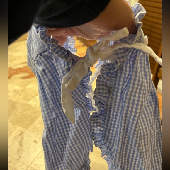 Les Petits Soleils size 3 month little girl outfit. Top ties on both sides - Picture 3 of 6